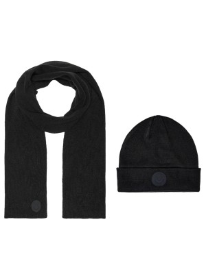 ONLY&SONS ONSEVAN LIFE KNIT BOX BEANIE & SCAR: Black | Freewear ONSEVAN LIFE KNIT BOX BEANIE & SCAR: - www.freewear.nl - Freewear