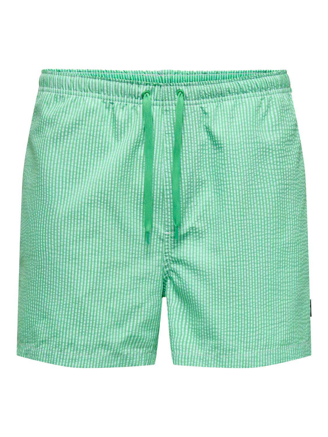 Only and Sons Onsted Stripe Seersucker Swim Noos