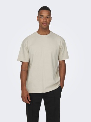 ONLY&SONS ONSFRED RLX SS TEE NOOS Silver Lining | Freewear ONSFRED RLX SS TEE NOOS - www.freewear.nl - Freewear