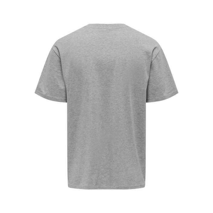 ONLY&SONS ONSFRED RLX SS TEE NOOS Light Grey Melange | Freewear ONSFRED RLX SS TEE NOOS - www.freewear.nl - Freewear