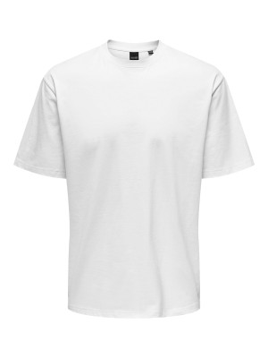 ONLY&SONS ONSFRED RLX SS TEE NOOS Bright White | Freewear ONSFRED RLX SS TEE NOOS - www.freewear.nl - Freewear