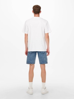 ONLY&SONS ONSFRED RLX SS TEE NOOS Bright White | Freewear ONSFRED RLX SS TEE NOOS - www.freewear.nl - Freewear