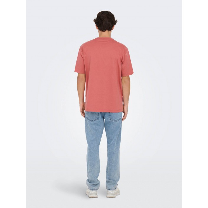 ONLY&SONS ONSFRED RLX SS TEE NOOS Dusty Cedar | Freewear ONSFRED RLX SS TEE NOOS - www.freewear.nl - Freewear