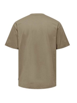 ONLY&SONS ONSFRED RLX SS TEE NOOS Desert Taupe | Freewear ONSFRED RLX SS TEE NOOS - www.freewear.nl - Freewear