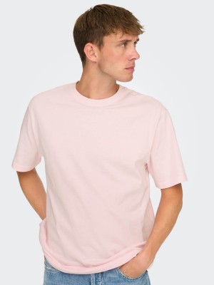 ONLY&SONS ONSFRED RLX SS TEE NOOS Barely Pink | Freewear ONSFRED RLX SS TEE NOOS - www.freewear.nl - Freewear