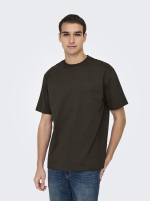 ONLY&SONS ONSFRED RLX SS TEE NOOS Mulch | Freewear ONSFRED RLX SS TEE NOOS - www.freewear.nl - Freewear