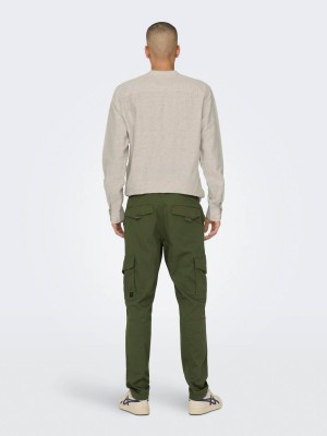 ONLY&SONS ONSDEAN LIFE TAP CARGO 0032 PANT NO: Olive Night | Freewear ONSDEAN LIFE TAP CARGO 0032 PANT NO: - www.freewear.nl - Freewear