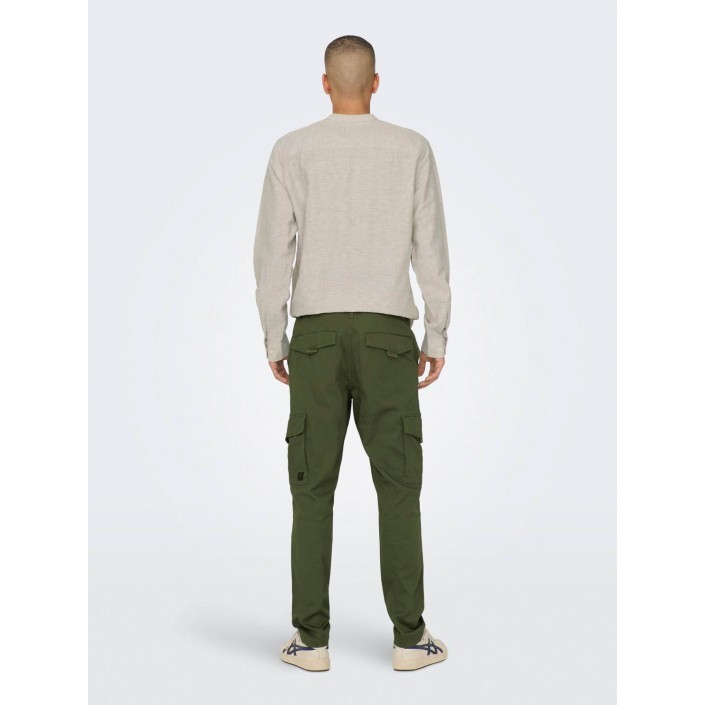 ONLY&SONS ONSDEAN LIFE TAP CARGO 0032 PANT NO: Olive Night | Freewear ONSDEAN LIFE TAP CARGO 0032 PANT NO: - www.freewear.nl - Freewear