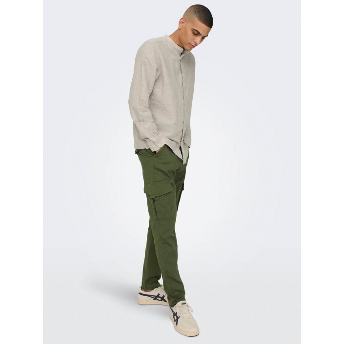 ONLY&SONS ONSDEAN LIFE TAP CARGO 0032 PANT NO: Olive Night | Freewear ONSDEAN LIFE TAP CARGO 0032 PANT NO: - www.freewear.nl - Freewear