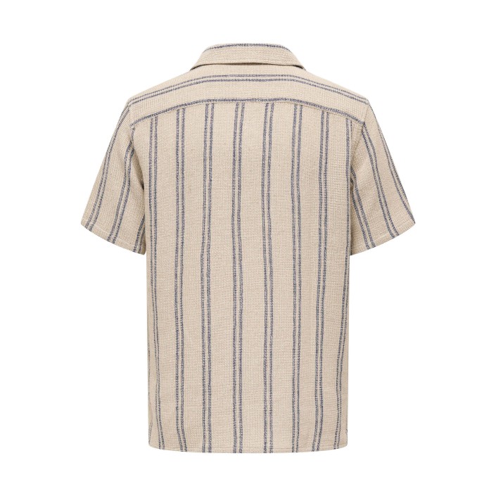 ONLY&SONS ONSTREV LIFE REG STRUC STRIPE SS SH: Vintage Khaki | Freewear ONSTREV LIFE REG STRUC STRIPE SS SH: - www.freewear.nl - Freewear
