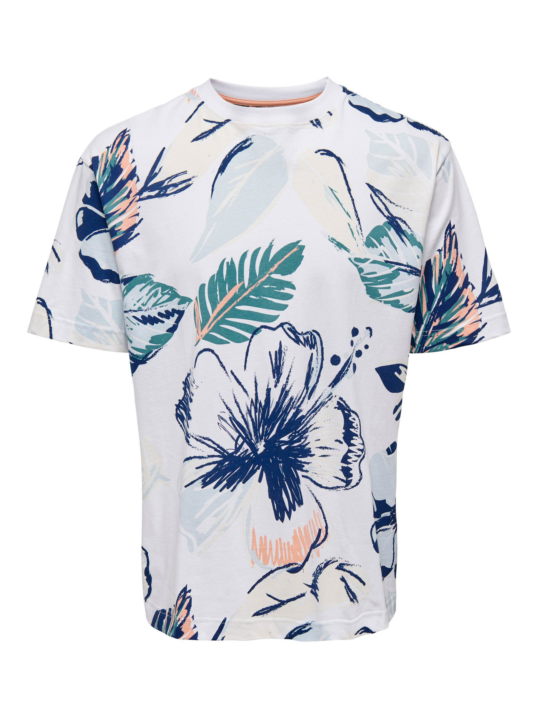 ONLY & SONS ONSARTHUER RLX SAGE LEAF AOP SS TEE Heren T-shirt - Maat XL