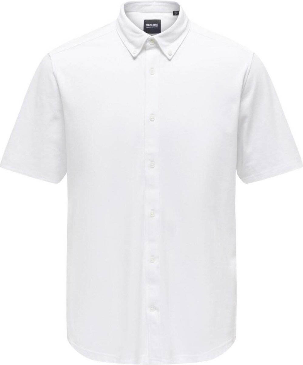 ONLY & SONS ONSTARP SLIM PIQUE BTN DOWN SS SHIRT Heren Overhemd - Maat S