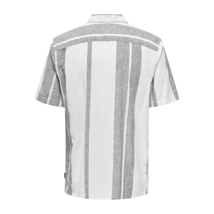 ONLY&SONS ONSCAIDEN LIFE STRIPE LINEN RESORT : Cloud Dancer | Freewear ONSCAIDEN LIFE STRIPE LINEN RESORT : - www.freewear.nl - Freewear