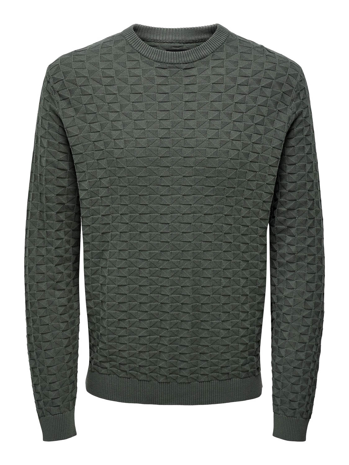 Gebreide pullover met structuurmotief, model 'KALLE'