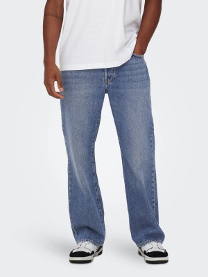 ONLY&SONS ONSFADE LOOSE MB 6781 TAI DNM NOOS Medium Blue Denim | Freewear ONSFADE LOOSE MB 6781 TAI DNM NOOS - www.freewear.nl - Freewear