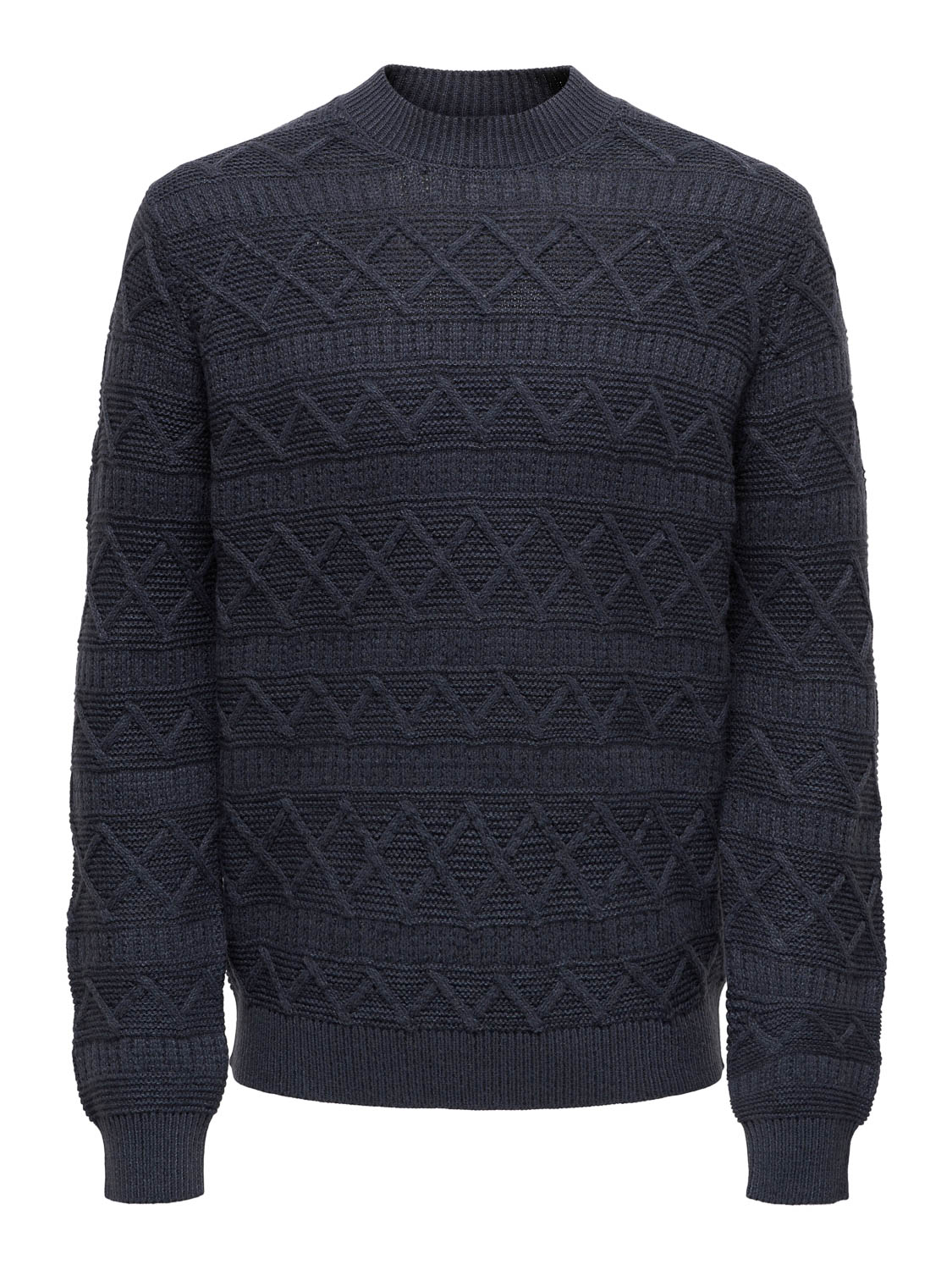 Only & Sons Trui Onswade Reg 5 Struc Crew Neck Knit 22027159 Dark Navy Mannen Maat - L