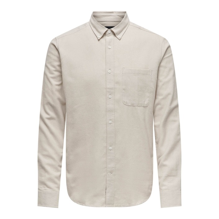 ONLY&SONS ONSGUDMUND SLIM 1-PKT SOLID SHIRT N: Silver Lining | Freewear ONSGUDMUND SLIM 1-PKT SOLID SHIRT N: - www.freewear.nl - Freewear