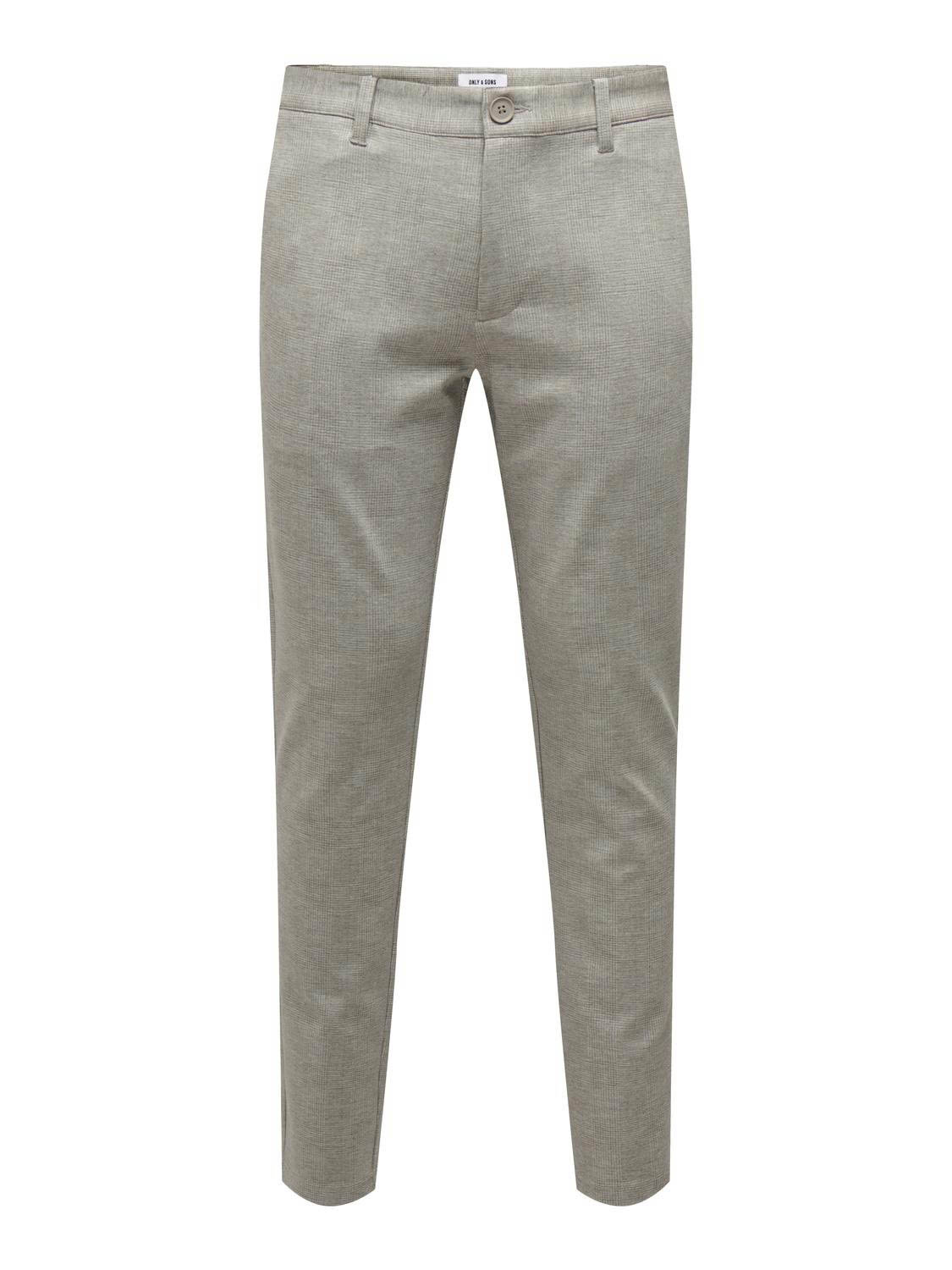 Slim tapered stoffen broek met steekzakken, model 'MARK'