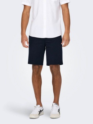 ONLY&SONS ONSMARK 0209 MELANGE SHORTS NOOS Dress Blues | Freewear ONSMARK 0209 MELANGE SHORTS NOOS - www.freewear.nl - Freewear