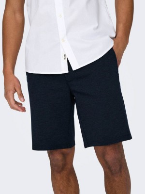 ONLY&SONS ONSMARK 0209 MELANGE SHORTS NOOS Dress Blues | Freewear ONSMARK 0209 MELANGE SHORTS NOOS - www.freewear.nl - Freewear