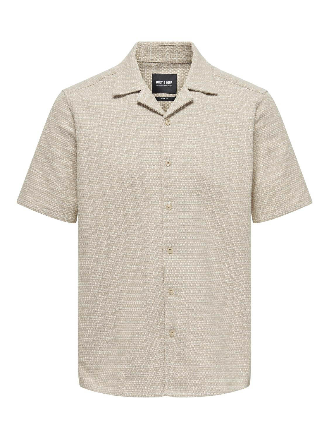 ONLY & SONS ONSNASH LIFE REG RESORT SS SHIRT Heren Overhemd - Maat L