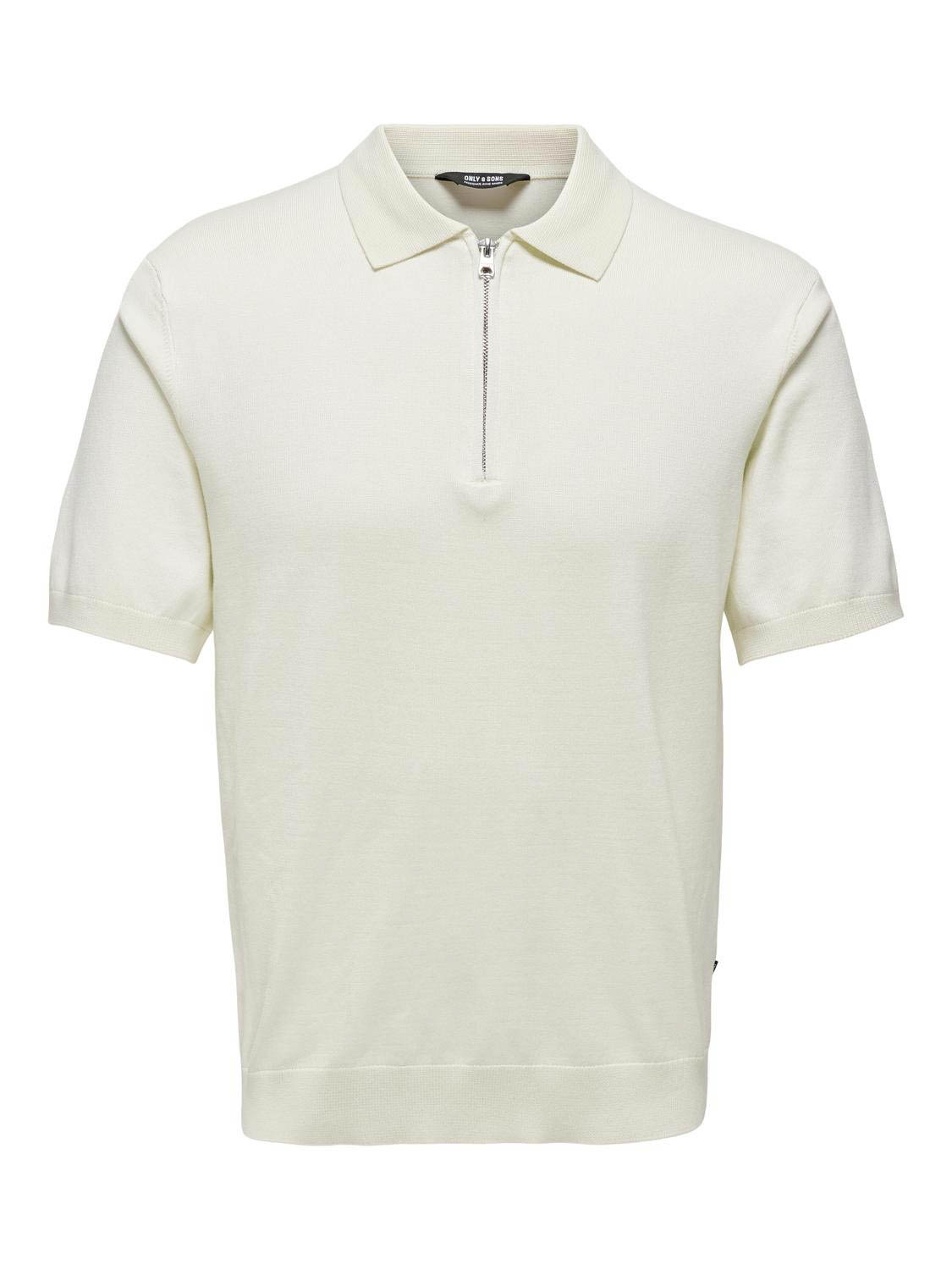 Only and Sons Onswyler Life Reg 14 Ss Zip Polo Kn: