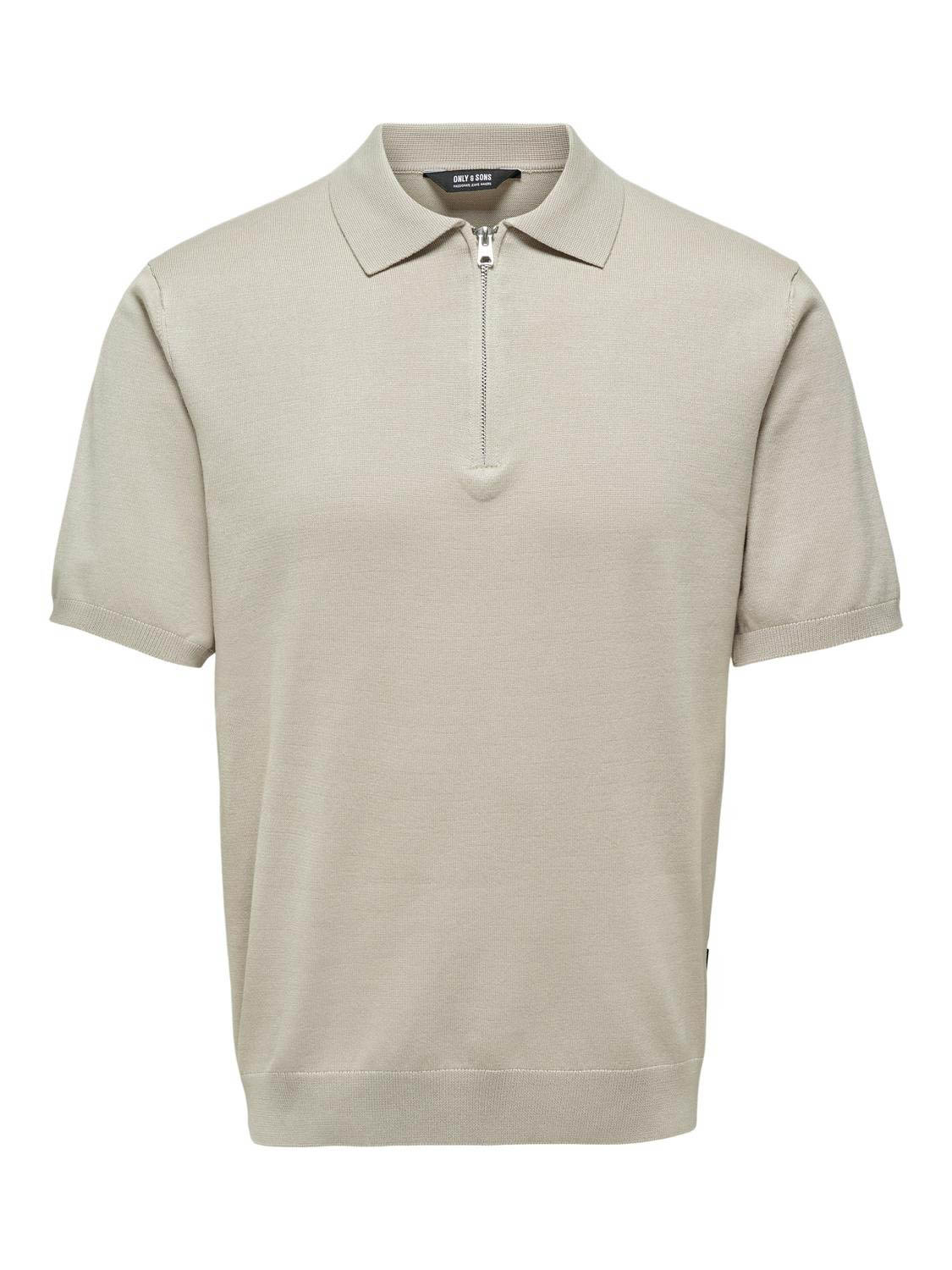 Only and Sons Onswyler Life Reg 14 Ss Zip Polo Kn: