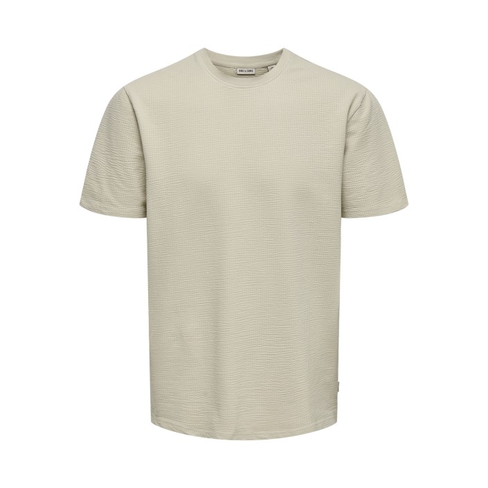 ONLY&SONS ONSKIAN LIFE REG SEERSUCKER SS TEE : Silver Lining | Freewear ONSKIAN LIFE REG SEERSUCKER SS TEE : - www.freewear.nl - Freewear