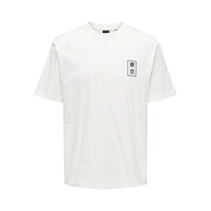 ONLY&SONS ONSKACE RLX JAP SS TEE Cloud Dancer | Freewear ONSKACE RLX JAP SS TEE - www.freewear.nl - Freewear