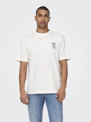 ONLY&SONS ONSKACE RLX JAP SS TEE Cloud Dancer | Freewear ONSKACE RLX JAP SS TEE - www.freewear.nl - Freewear