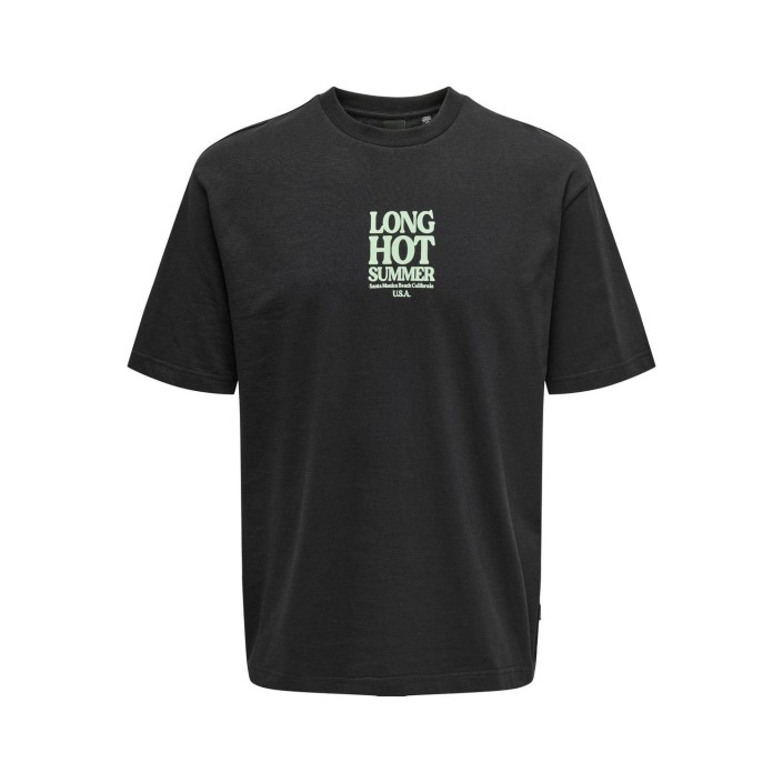 ONLY&SONS ONSKENNY RLX TEXT SS TEE Black | Freewear ONSKENNY RLX TEXT SS TEE - www.freewear.nl - Freewear