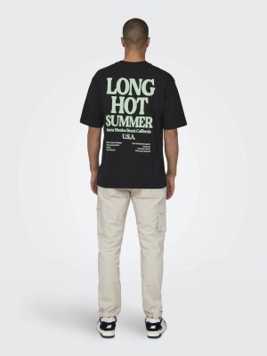 ONLY&SONS ONSKENNY RLX TEXT SS TEE Black | Freewear ONSKENNY RLX TEXT SS TEE - www.freewear.nl - Freewear