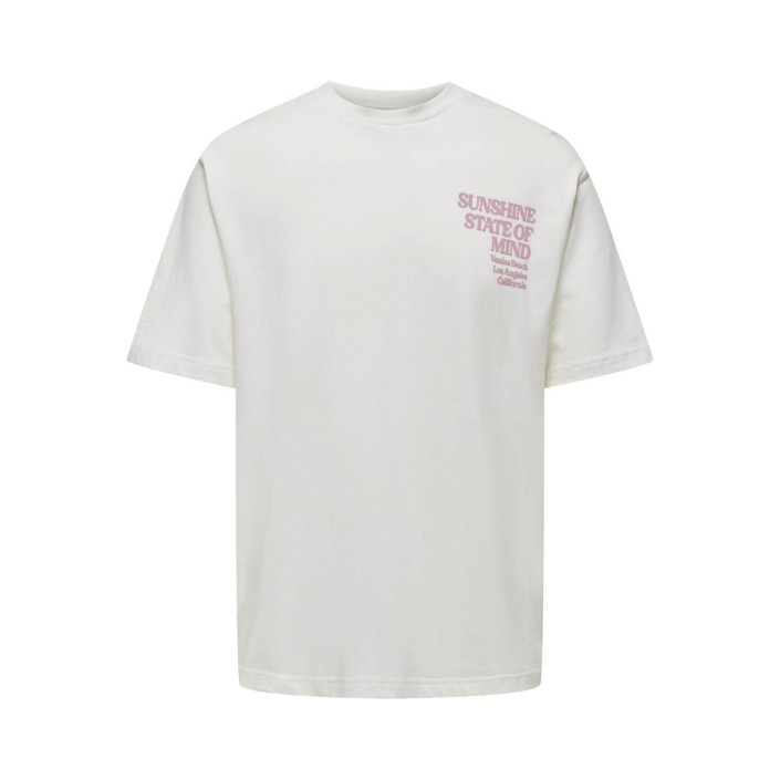 ONLY&SONS ONSKENNY RLX TEXT SS TEE Cloud Dancer | Freewear ONSKENNY RLX TEXT SS TEE - www.freewear.nl - Freewear
