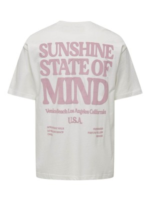ONLY&SONS ONSKENNY RLX TEXT SS TEE Cloud Dancer | Freewear ONSKENNY RLX TEXT SS TEE - www.freewear.nl - Freewear
