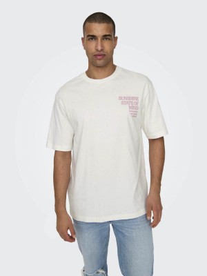 ONLY&SONS ONSKENNY RLX TEXT SS TEE Cloud Dancer | Freewear ONSKENNY RLX TEXT SS TEE - www.freewear.nl - Freewear