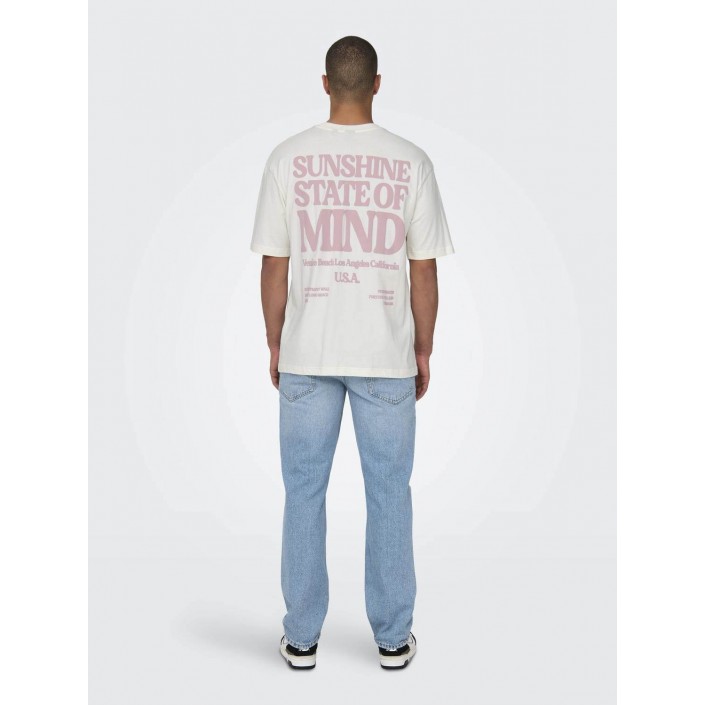 ONLY&SONS ONSKENNY RLX TEXT SS TEE Cloud Dancer | Freewear ONSKENNY RLX TEXT SS TEE - www.freewear.nl - Freewear