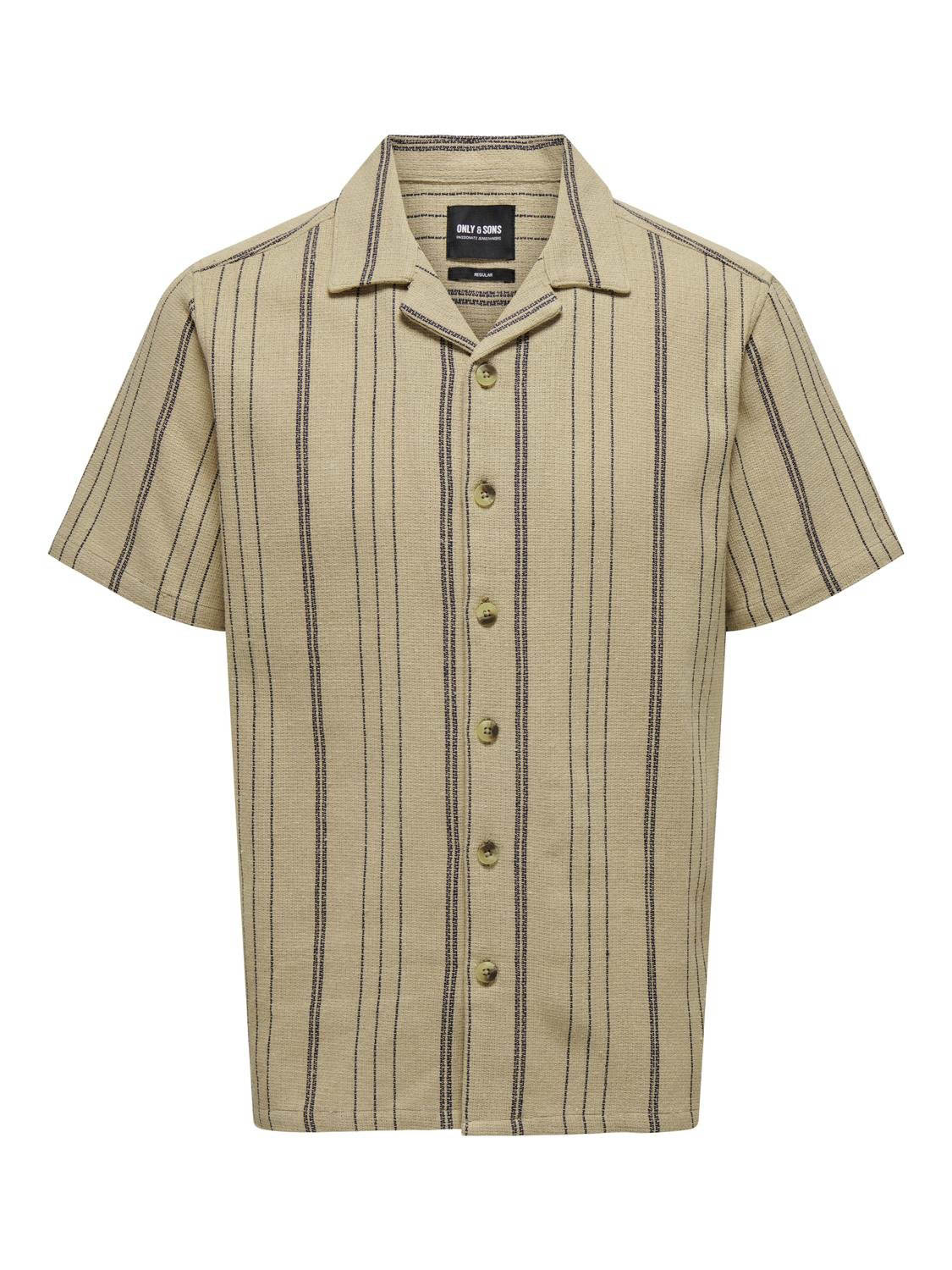 Only and Sons Onstrev Life Reg Ss Struc Stripe Sh: