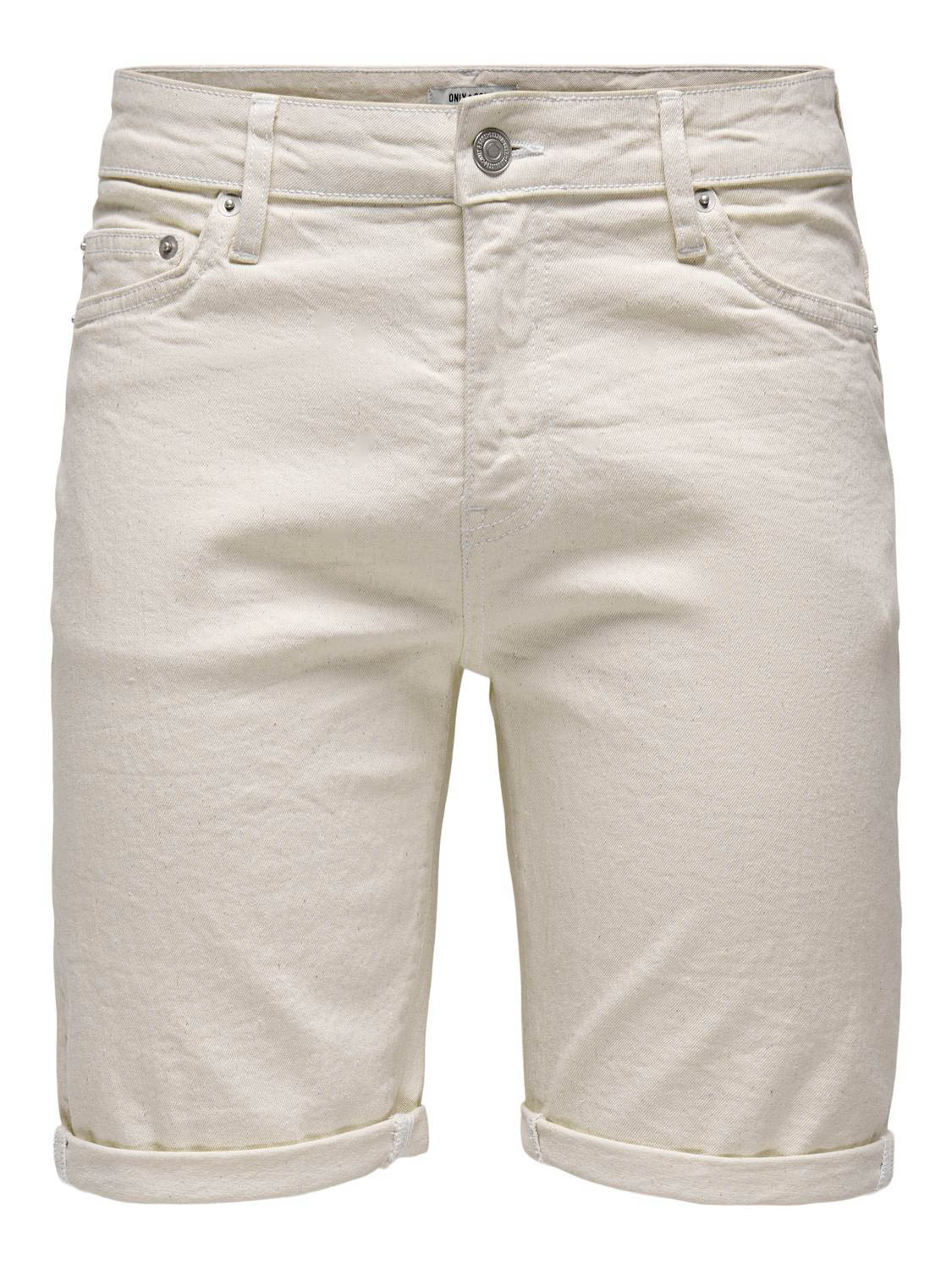 Only and Sons Onsply Ecru 9296 Azg Dnm Shorts