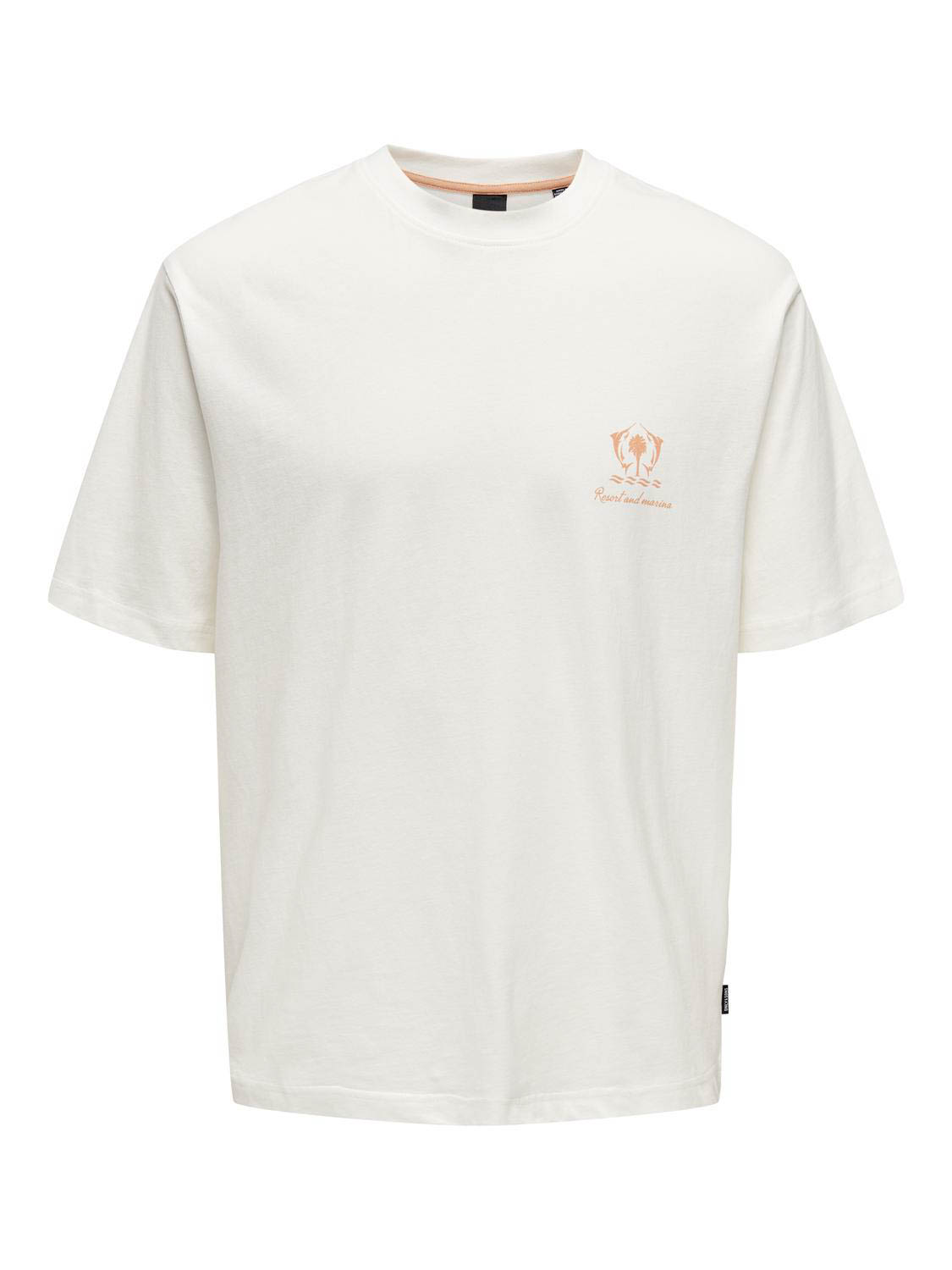 Only & Sons Milo Coast T-Shirts Männer,Unisex op kleur wit, Maat L