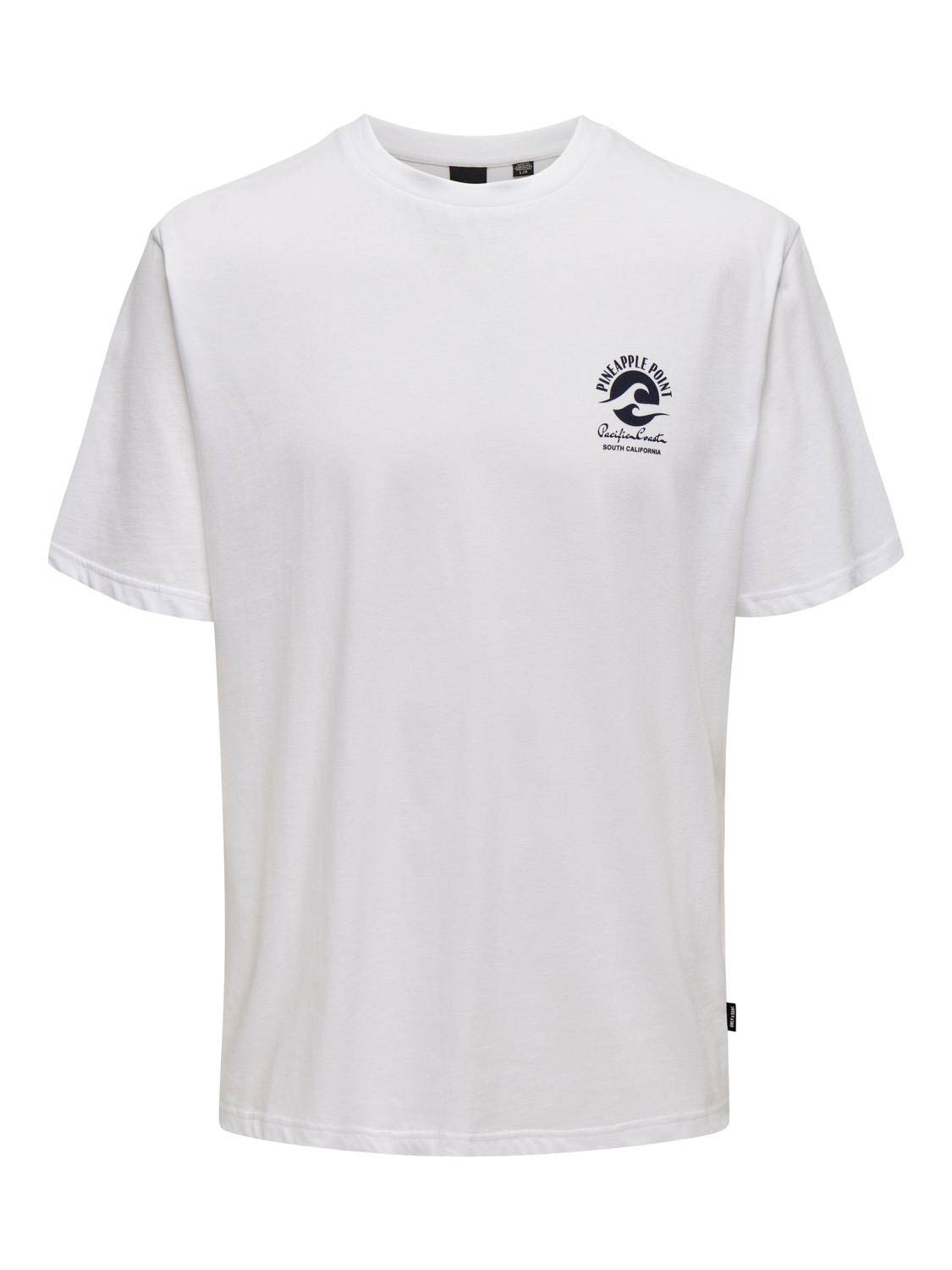 Only & Sons Marlowe Life Summer T-Shirt Männer,Unisex op kleur wit, Maat M