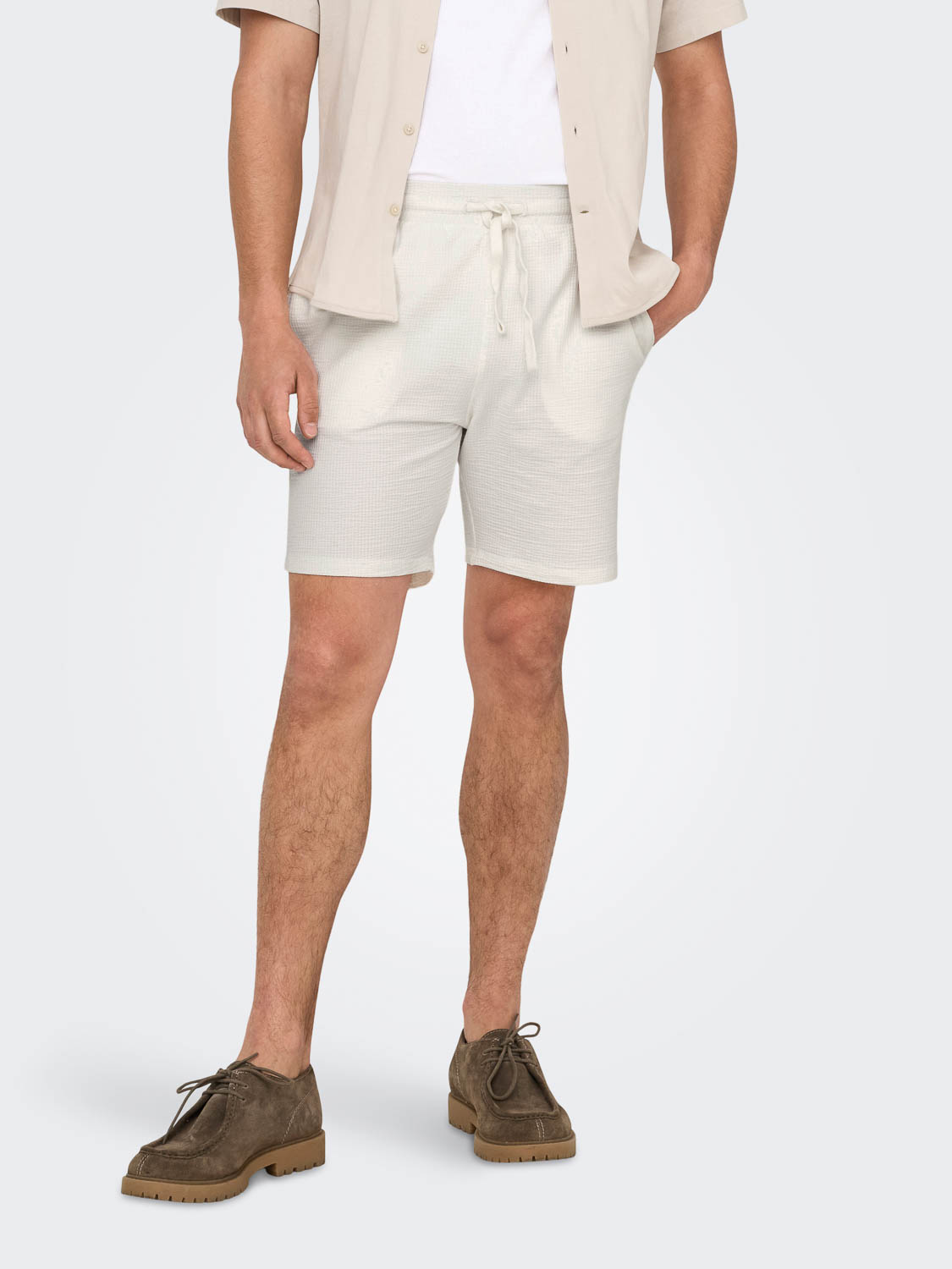 Only and Sons Onskian Life Reg Seersucker Shorts :