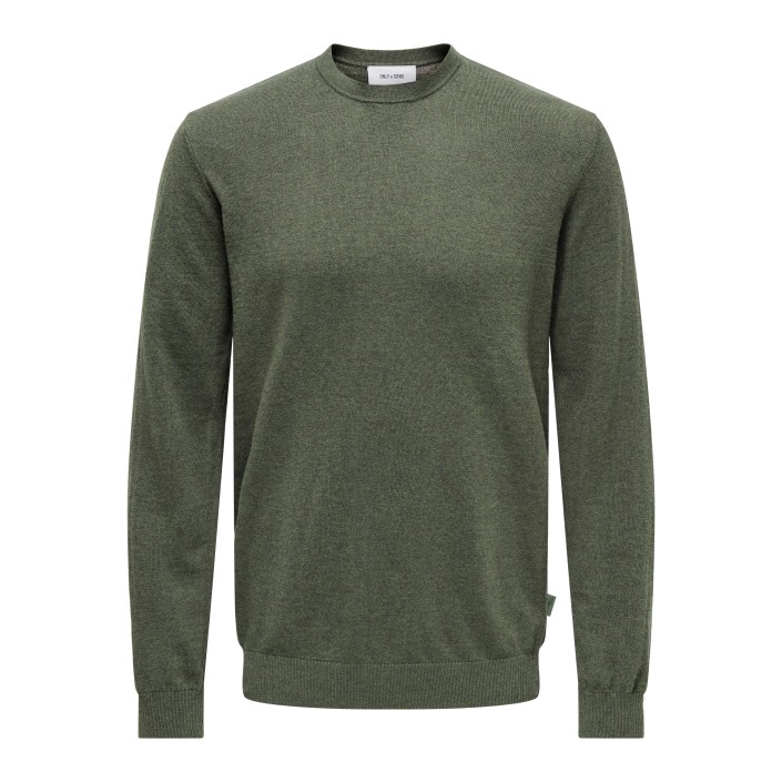 ONLY&SONS ONSLOUI REG 12 MEL CREW KNIT NOOS Castor Gray/MELANGE | Freewear ONSLOUI REG 12 MEL CREW KNIT NOOS - www.freewear.nl - Freewear