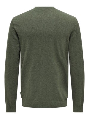ONLY&SONS ONSLOUI REG 12 MEL CREW KNIT NOOS Castor Gray/MELANGE | Freewear ONSLOUI REG 12 MEL CREW KNIT NOOS - www.freewear.nl - Freewear