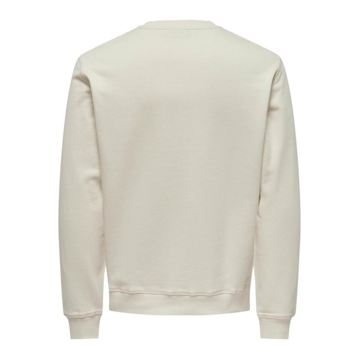 ONLY&SONS ONSDAN UNBRUSHED REG CREW NECK SWEA: Antique White | Freewear ONSDAN UNBRUSHED REG CREW NECK SWEA: - www.freewear.nl - Freewear