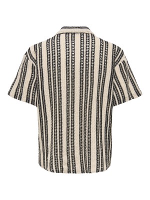 ONLY&SONS ONSDANI CROCHET SS SHIRT NOOS Cloud Dancer/black | Freewear ONSDANI CROCHET SS SHIRT NOOS - www.freewear.nl - Freewear