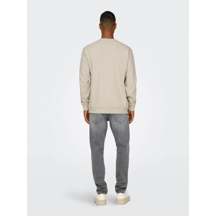ONLY&SONS ONSCURATED REG CREW NECK SWEAT NOOS Silver Lining | Freewear ONSCURATED REG CREW NECK SWEAT NOOS - www.freewear.nl - Freewear