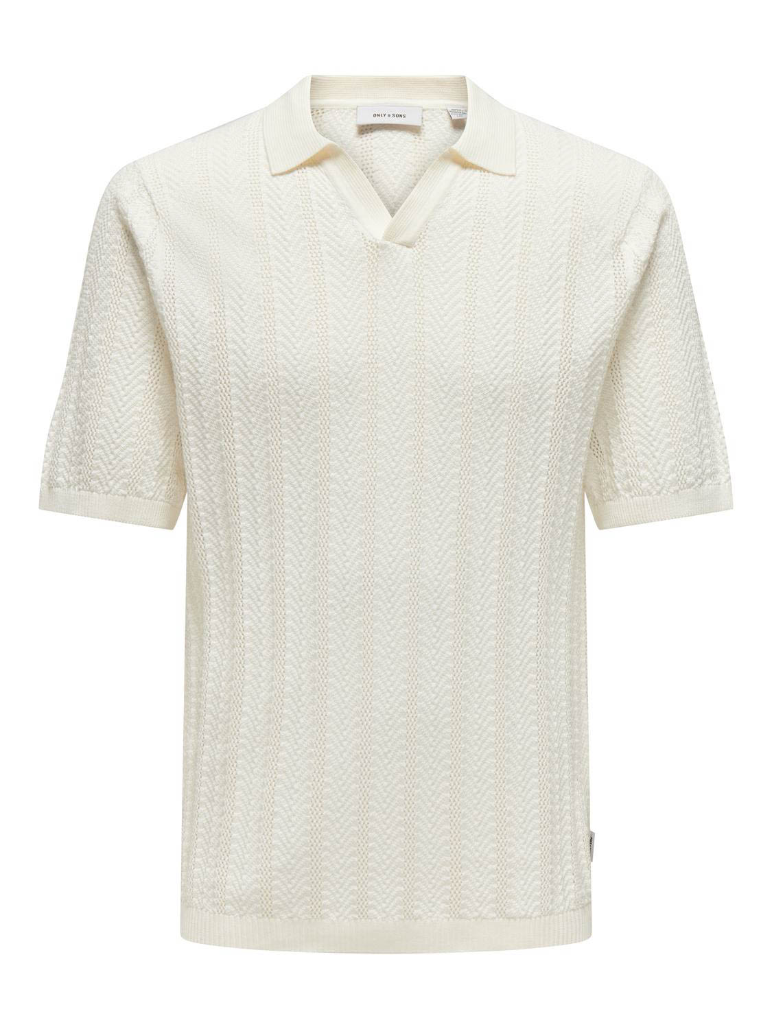 Only and Sons Onslucas Reg 12 Ss Crochet Polo Kni: