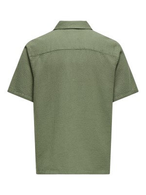 ONLY&SONS ONSBERTIL WAFFLE SS RESORT SHIRT Deep Lichen Green | Freewear ONSBERTIL WAFFLE SS RESORT SHIRT - www.freewear.nl - Freewear