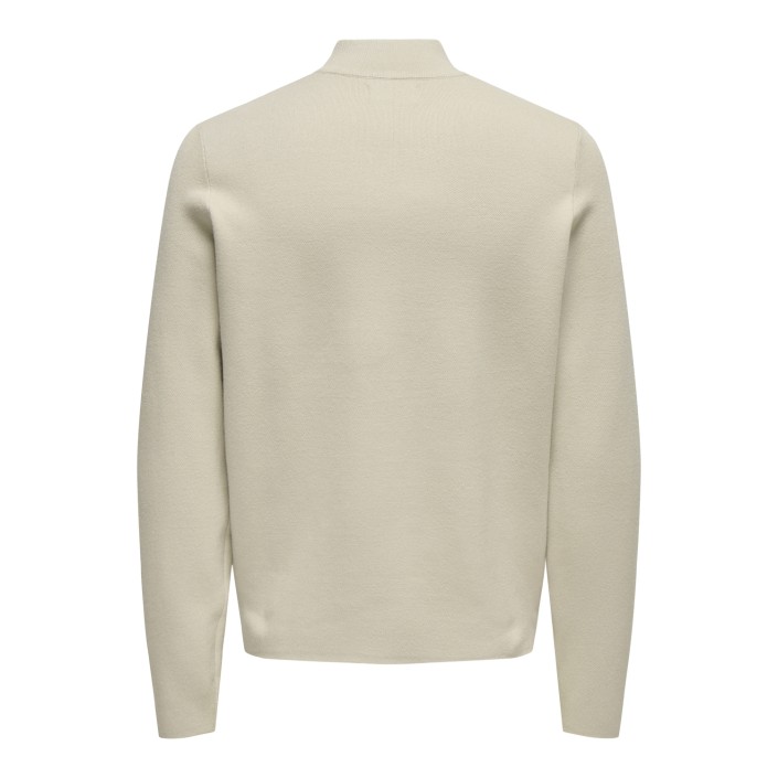 ONLY&SONS ONSCOOPER HALF ZIP HIGH NECK KNIT N: Silver Lining | Freewear ONSCOOPER HALF ZIP HIGH NECK KNIT N: - www.freewear.nl - Freewear