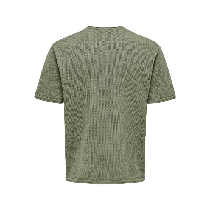 ONLY&SONS ONSKEN RLX SS CROCHET CREW KNIT Deep Lichen Green | Freewear ONSKEN RLX SS CROCHET CREW KNIT - www.freewear.nl - Freewear